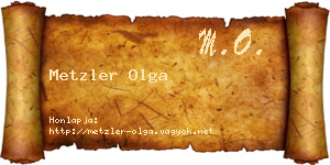 Metzler Olga névjegykártya