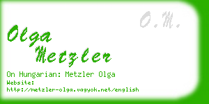 olga metzler business card